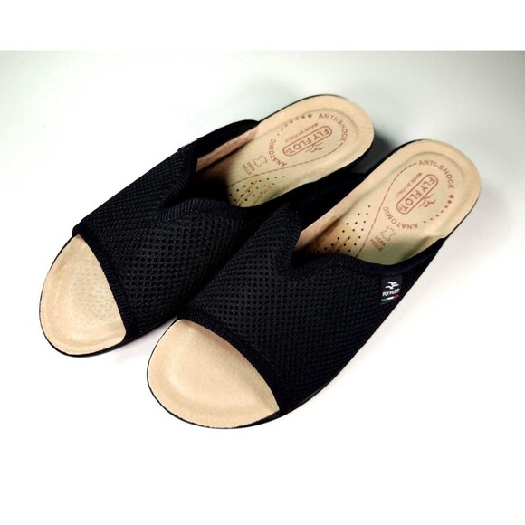 Riders by Lee Black Mesh Women's Sandals - Picture 2 of 5